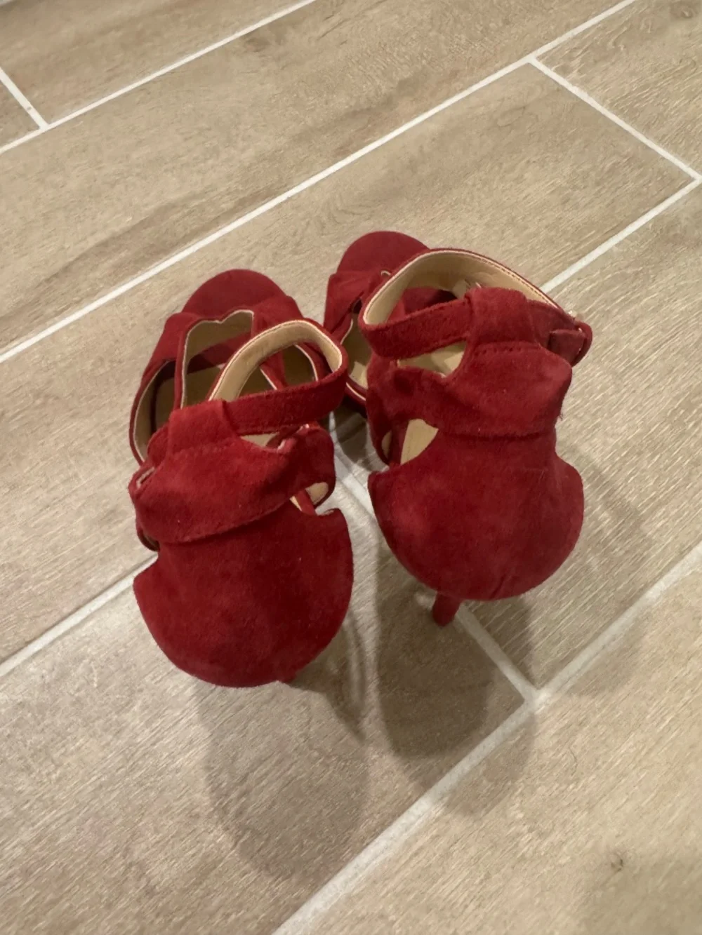Michael Kors red suede heels